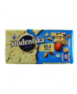 Шоколад Studentska белый с цукатами и арахисом 180г Шоколад Studentska белый с цукатами и арахисом 180г