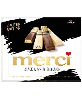 Ассорти Merci из белого и черного шоколада 250г