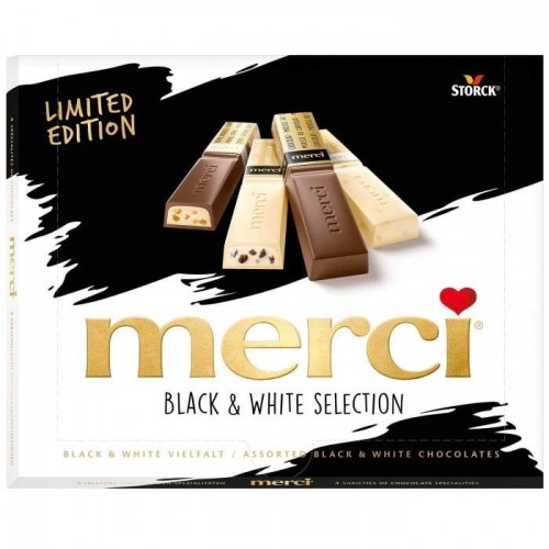 Ассорти Merci из белого и черного шоколада 250г Ассорти Merci из белого и черного шоколада 250г