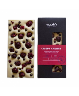 Белый шоколад Crispy cherry с вишней и темным шоколадом 110г Белый шоколад Crispy cherry с вишней и темным шоколадом 110г