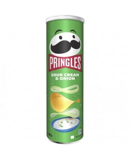 Чипсы Pringles сметана и зеленый лук 185 г Чипсы Pringles сметана и зеленый лук 185 г