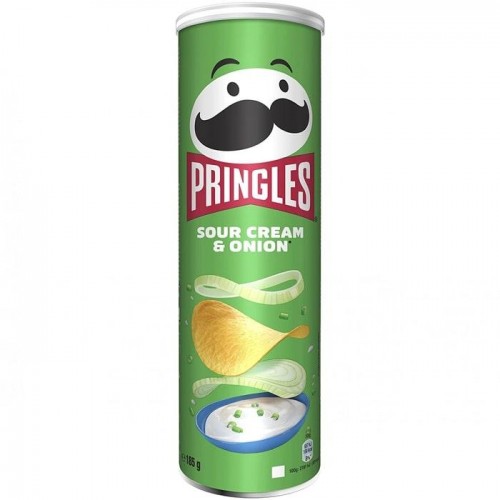 Чипсы Pringles сметана и зеленый лук 185 г Чипсы Pringles сметана и зеленый лук 185 г