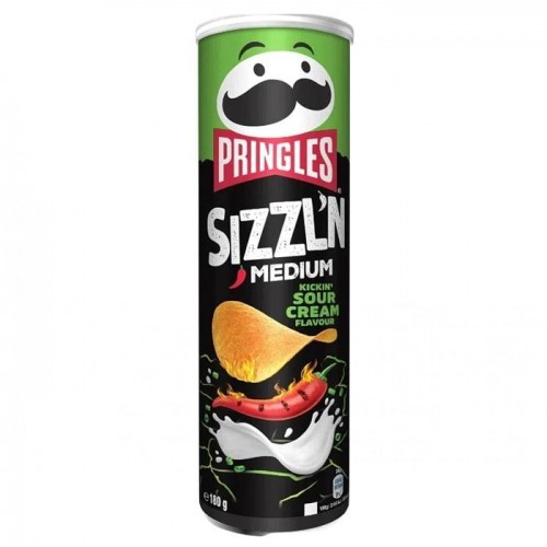 Чипсы Pringles со вкусом сметаны и острого перца 160г Чипсы Pringles со вкусом сметаны и острого перца 160г