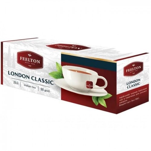 Чай черный в пакетиках London classic 50 г Чай черный в пакетиках London classic 50 г