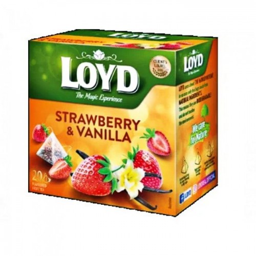 Чай Loyd клубника и ваниль в пакетиках 20шт Чай Loyd клубника и ваниль в пакетиках 20шт