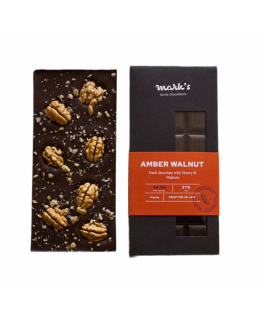 Черный шоколад Amber walnut мед и грецкий орех 110г