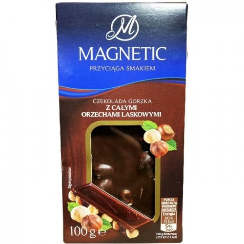 Черный шоколад Magnetic с целыми орехами 100г Черный шоколад Magnetic с целыми орехами 100г