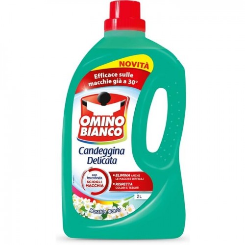 Деликатный отбеливатель для цветных вещей Omino Bianco белый мускус 2 л Деликатный отбеливатель для цветных вещей Omino Bianco белый мускус 2 л