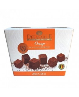 Конфеты Delafaille трюфель с апельсиновым вкусом 200г