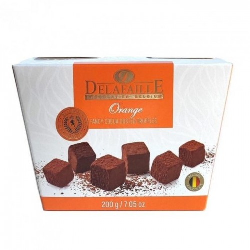 Конфеты Delafaille трюфель с апельсиновым вкусом 200г Конфеты Delafaille трюфель с апельсиновым вкусом 200г