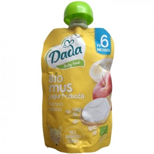 Детское пюре Dada яблоко и банан без сахара 90г Детское пюре Dada яблоко и банан без сахара 90г
