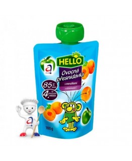 Детское пюре Hello яблоко и абрикос 100г
