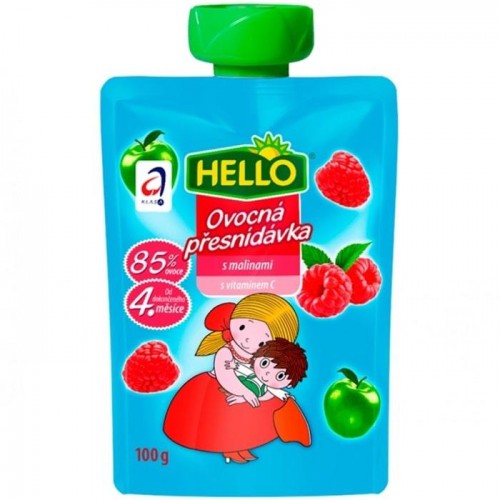 Детское пюре Hello яблоко и малина 100г Детское пюре Hello яблоко и малина 100г