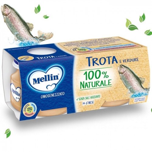 Детское пюре Mellin форель от 6 мес 80г Детское пюре Mellin форель от 6 мес 80г