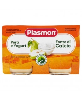 Детское пюре Plasmon груша и йогурт от 6 месяцев, без глютена 120г