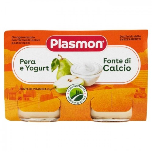 Дитяче пюре Plasmon груша та йогурт від 6 місяців, без глютену 120г Дитяче пюре Plasmon груша та йогурт від 6 місяців, без глютену 120г