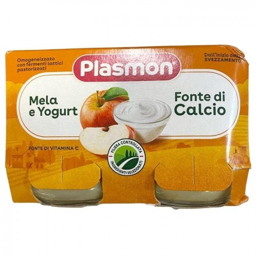 Детское пюре Plasmon яблоко и йогурт от 6 месяцев, без глютена 120г Детское пюре Plasmon яблоко и йогурт от 6 месяцев, без глютена 120г