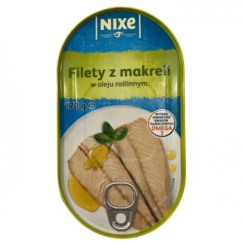 Филе скумбрии Nixe в растительном масле 170 г Филе скумбрии Nixe в растительном масле 170 г