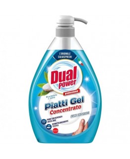 Гель для мытья посуды Dual Power Bicarbonato&Salvia концентрированный 1л
