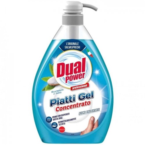 Гель для мытья посуды Dual Power Bicarbonato&Salvia концентрированный 1л Гель для мытья посуды Dual Power Bicarbonato&Salvia концентрированный 1л