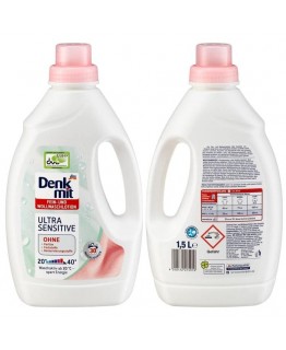 Гель для стирки Denk mit ultra sensative 30 стирок 1,5л