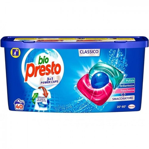 Капсулы для стирки Bio Presto classico 40 шт Капсулы для стирки Bio Presto classico 40 шт