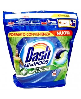Капсулы для стирки Dash Anti-Odore 49 шт Капсулы для стирки Dash Anti-Odore 49 шт