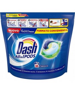 Капсулы для стирки Dash Classico 38 штук Капсулы для стирки Dash Classico 38 штук