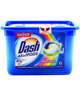 Капсулы для стирки Dash Salva Colore 15 стирок 376,5г