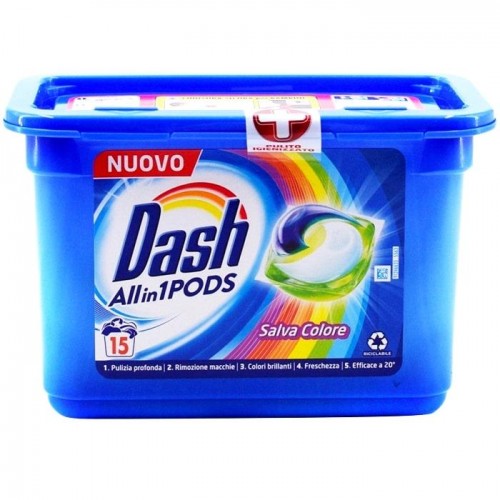 Капсулы для стирки Dash Salva Colore 15 стирок 376,5г Капсулы для стирки Dash Salva Colore 15 стирок 376,5г