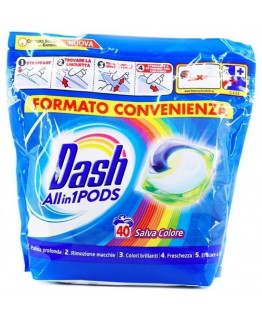 Капсулы для стирки Dash Salva colore 40 шт