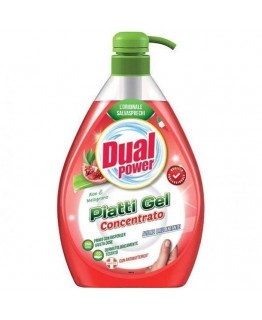 Концентрированный гель для мытья посуды Dual Power Aloe&Melograno 1л