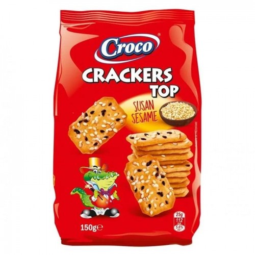 Крекер Croco crackers top с кунжутом 150 г Крекер Croco crackers top с кунжутом 150 г