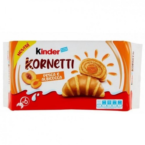 Круассан с персиком и абрикосом Kinder Kornetti 252 г Круассан с персиком и абрикосом Kinder Kornetti 252 г