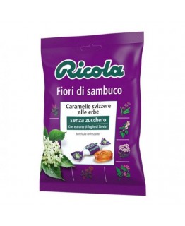Леденцы Ricola с цветами бузины и травами стева без сахара 70г