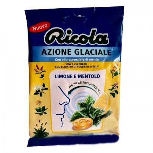 Льодяники Ricola з лимоном і м'ятою без цукру 70г Льодяники Ricola з лимоном і м'ятою без цукру 70г