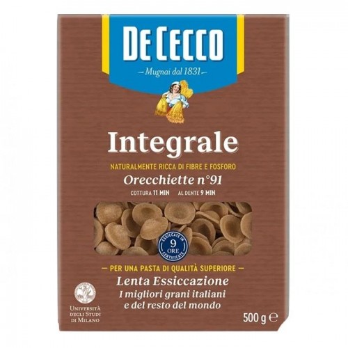 Макароны De Cecco Integrale Orecchiette 500г Макароны De Cecco Integrale Orecchiette 500г