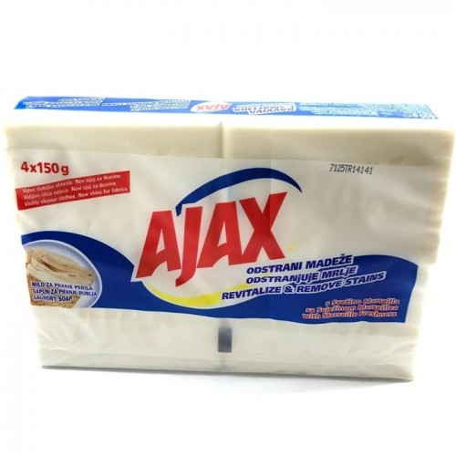Мило Ajax для виведення плям з марсельською свіжістю 4x150 г Мило Ajax для виведення плям з марсельською свіжістю 4x150 г