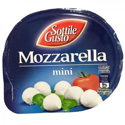 Моцарелла Sottile Gusto Mini 270г Моцарелла Sottile Gusto Mini 270г