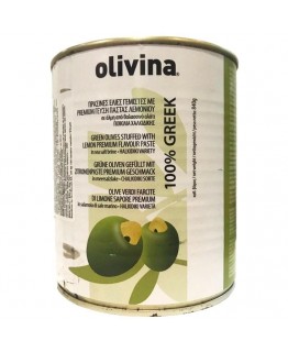 Оливки грецькі, зелені Olivina з лимоном 840г