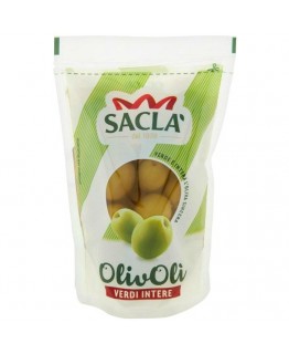 Оливки Sacla зеленые с косточкой 185г