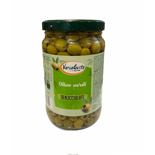 Оливки Varia Gusto зелені без кісточки 1675г Оливки Varia Gusto зелені без кісточки 1675г