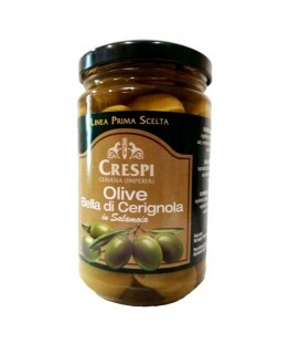 Оливки зеленые Crespi olive bella di cerignola с косточкой 310г Оливки зеленые Crespi olive bella di cerignola с косточкой 310г