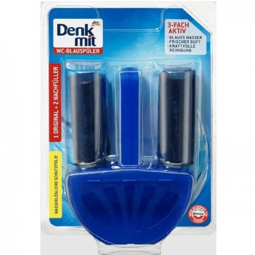 Подвесной блок Denkmit Blauspuler 3-Fach Activ для унитаза + 2 запаски 120г Подвесной блок Denkmit Blauspuler 3-Fach Activ для унитаза + 2 запаски 120г