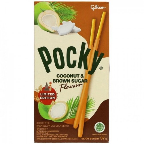 Палочки в глазури Pocky вкус кокоса и коричневого сахара 37г Палочки в глазури Pocky вкус кокоса и коричневого сахара 37г