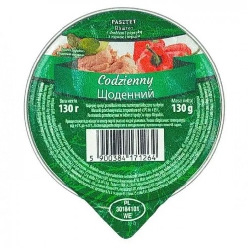 Паштет куриный Codzienny с паприкой 130г Паштет куриный Codzienny с паприкой 130г