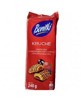 Печенье Bonitki с фруктовым джемом и шоколадом 240г Печенье Bonitki с фруктовым джемом и шоколадом 240г