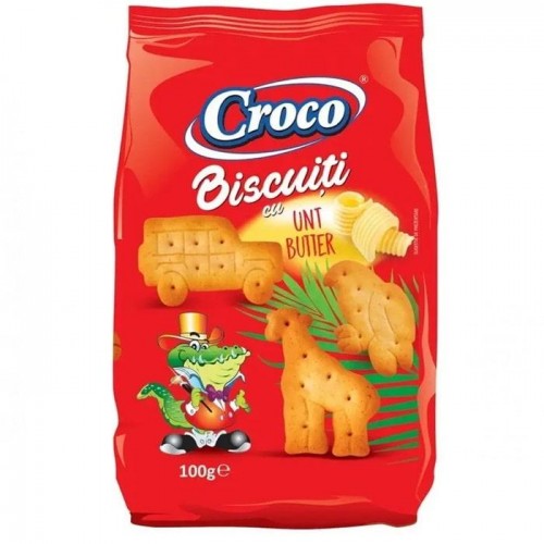 Печенье Croco biscuiti zoo с маслом 100 г Печенье Croco biscuiti zoo с маслом 100 г