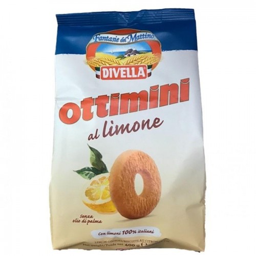 Печиво Divella ottimini з лимоном 400г Печиво Divella ottimini з лимоном 400г