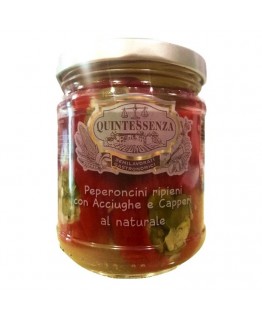 Перец Quintessenza фаршированный анчоуасами и каперсами 180г